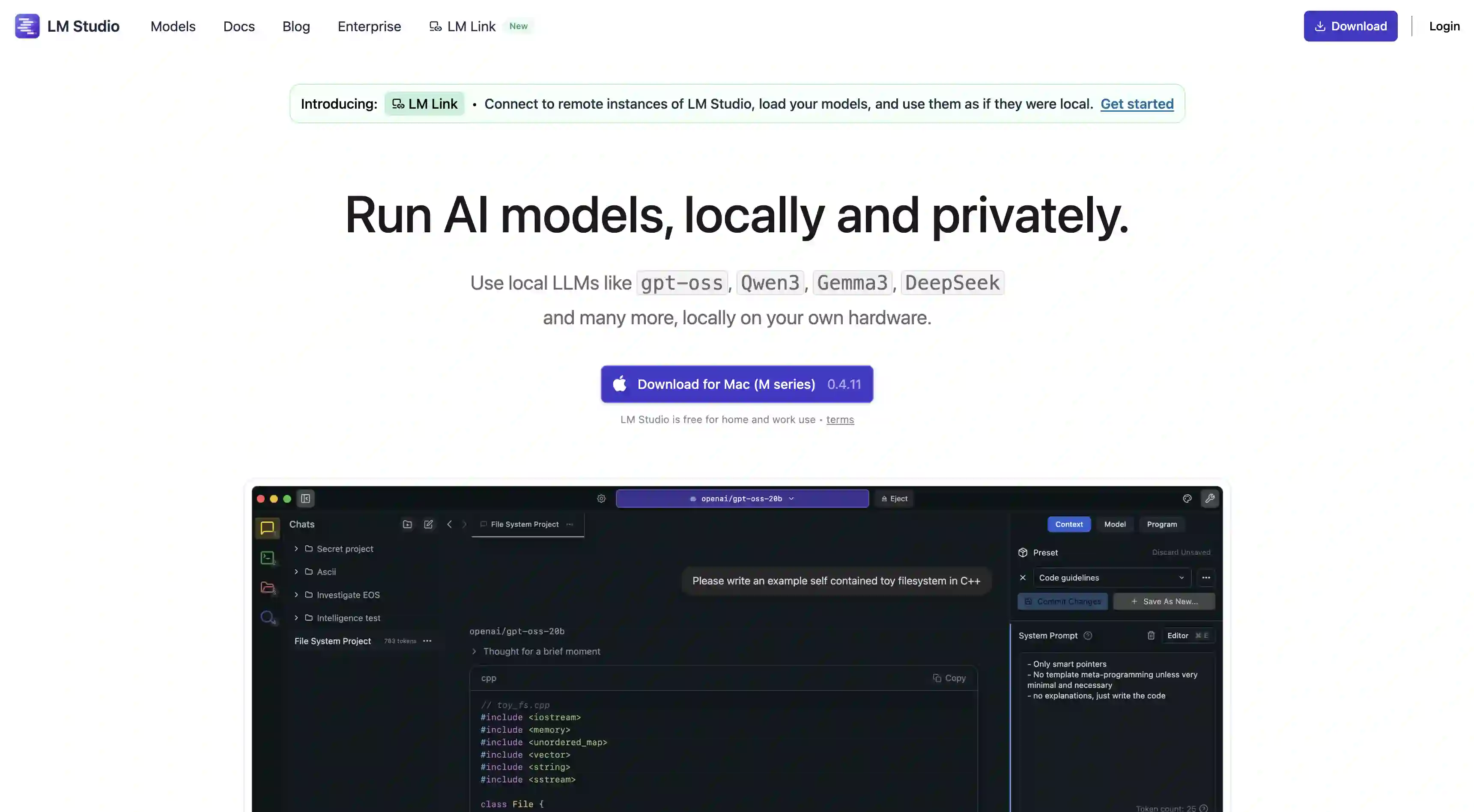 LM Studio local AI app