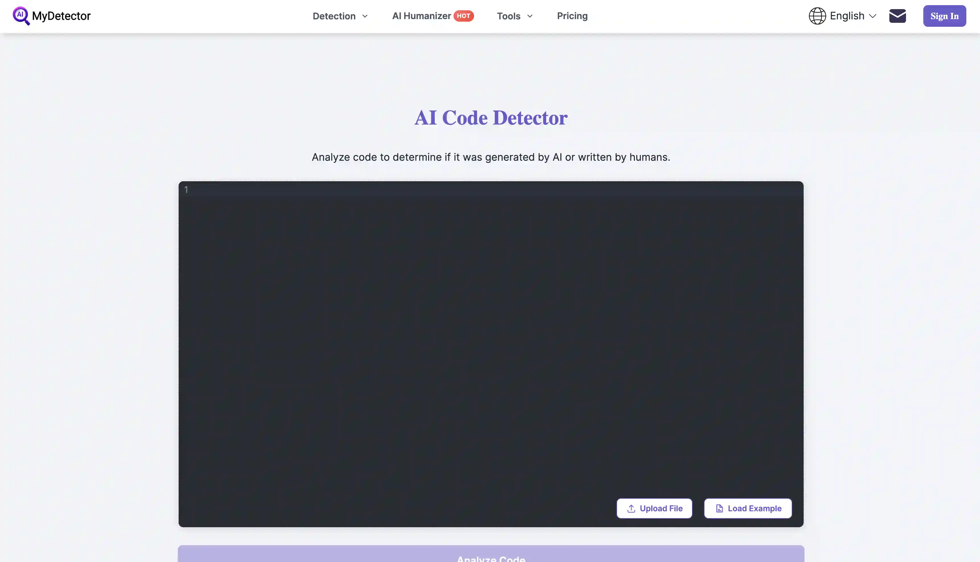 MyDetector AI code detector