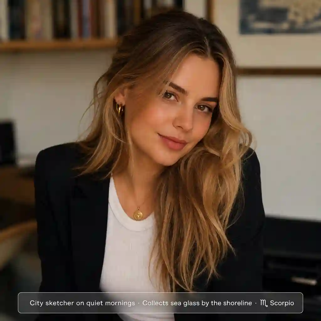 An image of a female soulmate generated by the Overchat AI soulmate maker