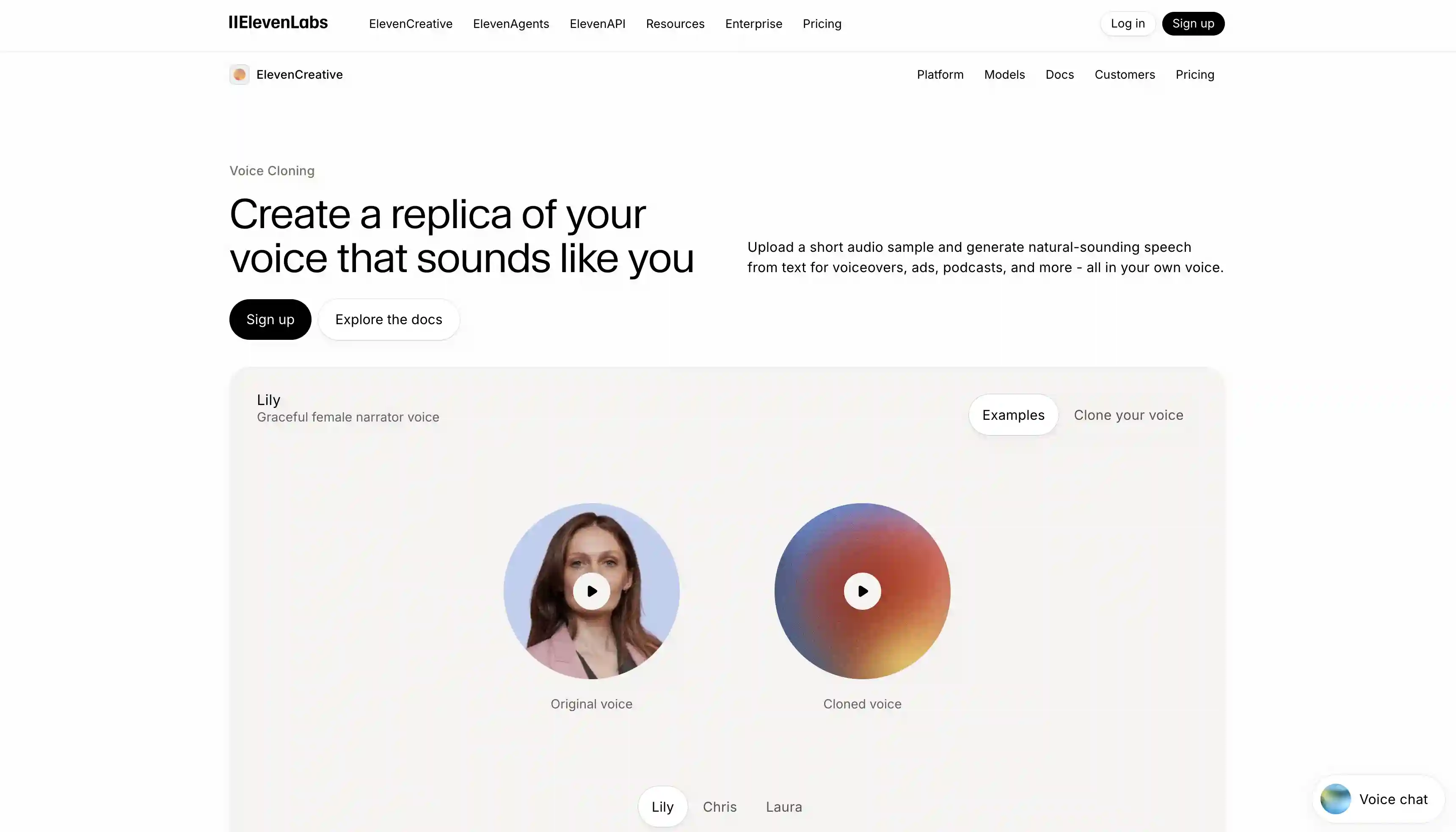 ElevenLabs AI voice cloning tool