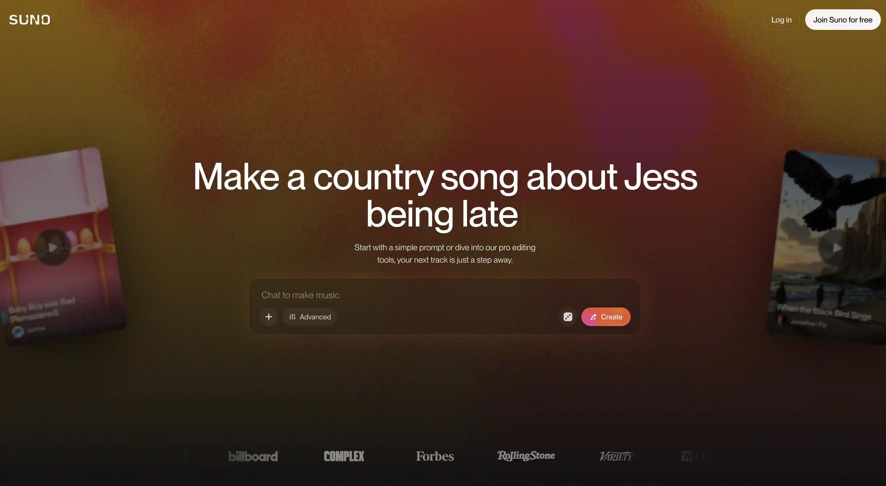 Suno AI song generator