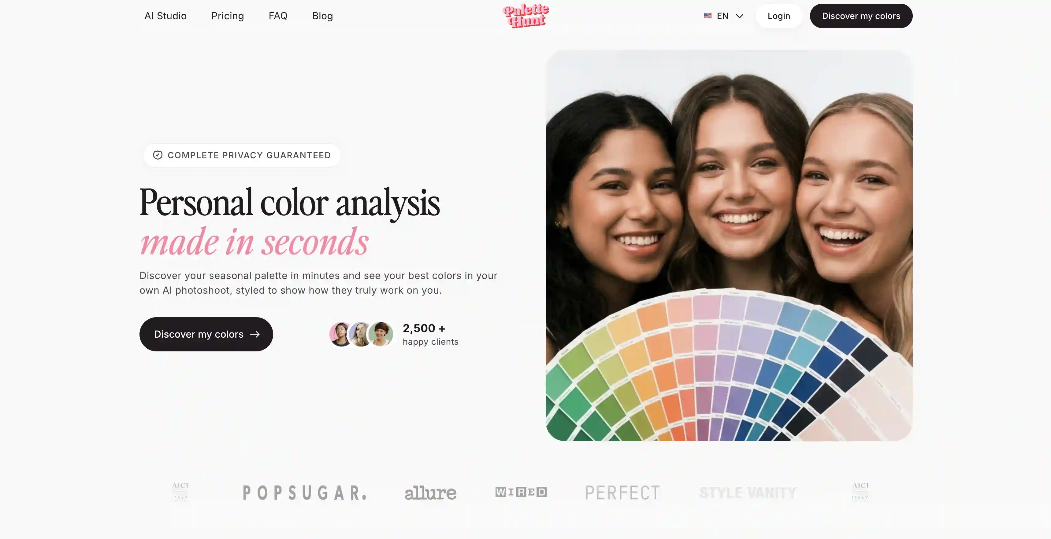 Palette Hunt AI color analysis tool