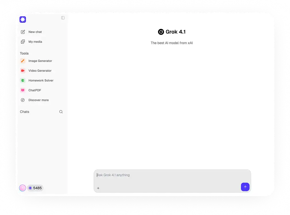 Grok 4.3 in Overchat AI