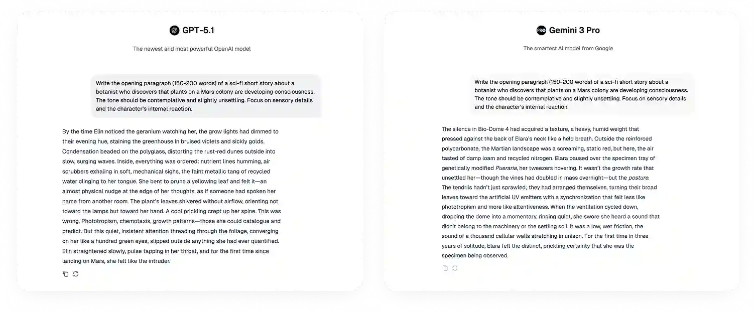 Google Gemini vs ChatGPT writing