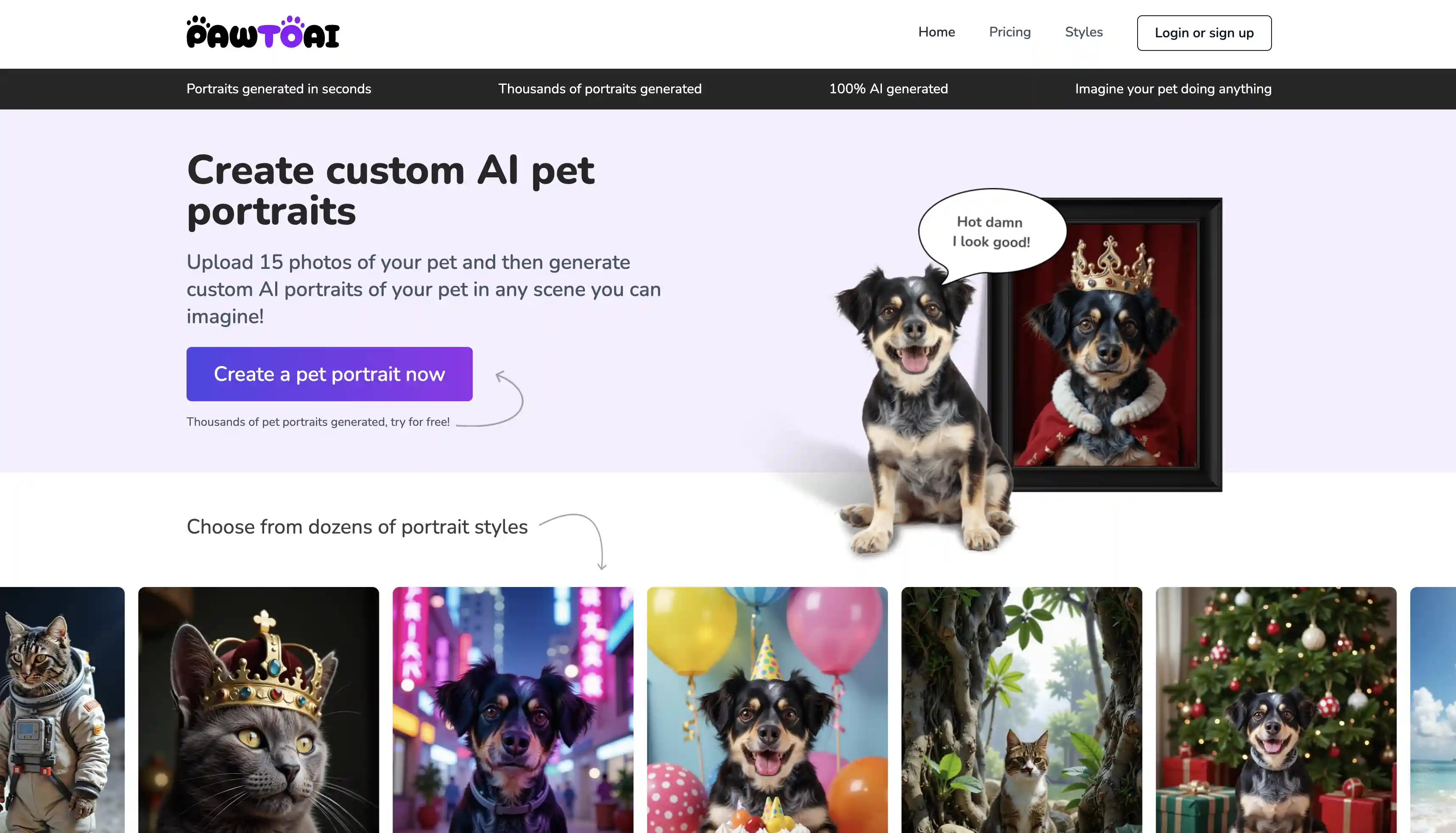 PawToAI AI pet portrait generator