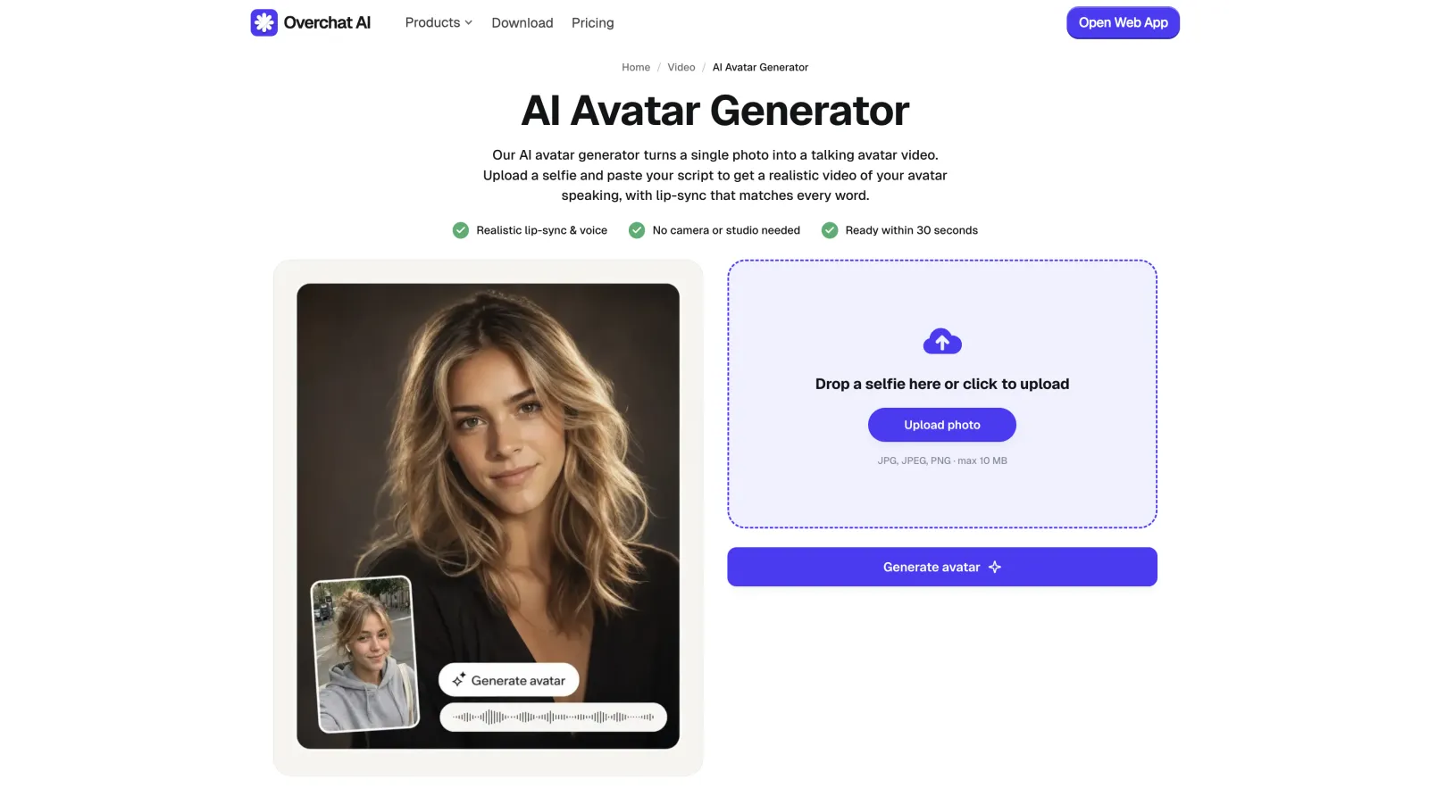 Overchat AI Avatar Generator