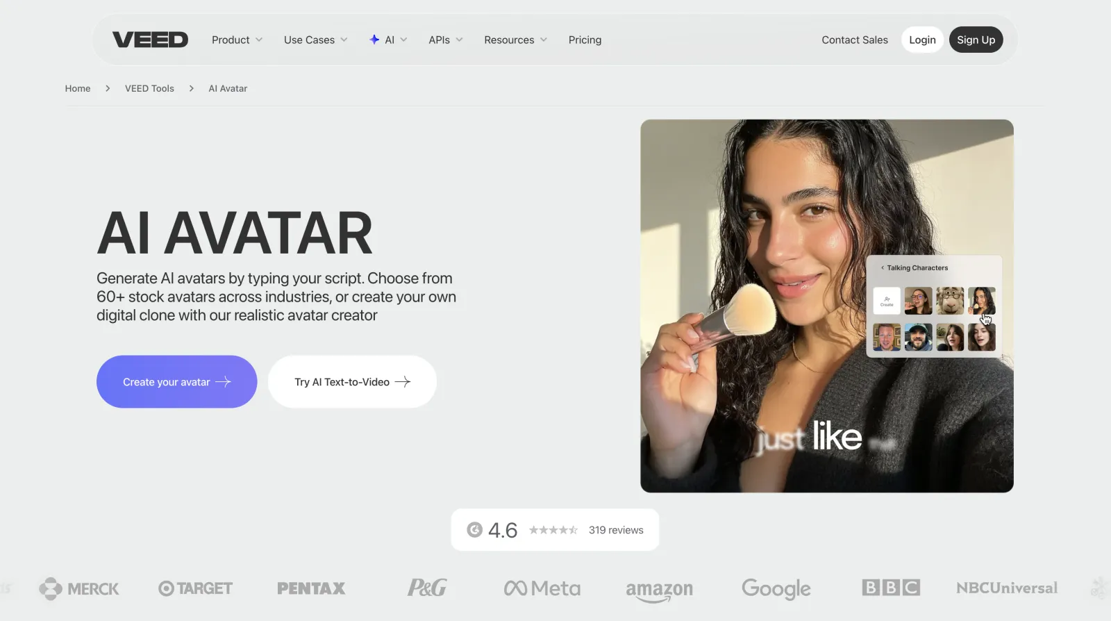 VEED AI avatar generator