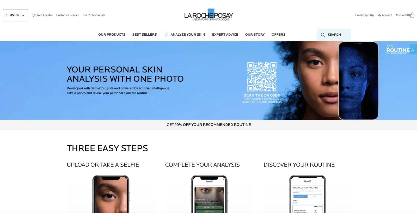 La Roche-Posay MyRoutine AI analysis