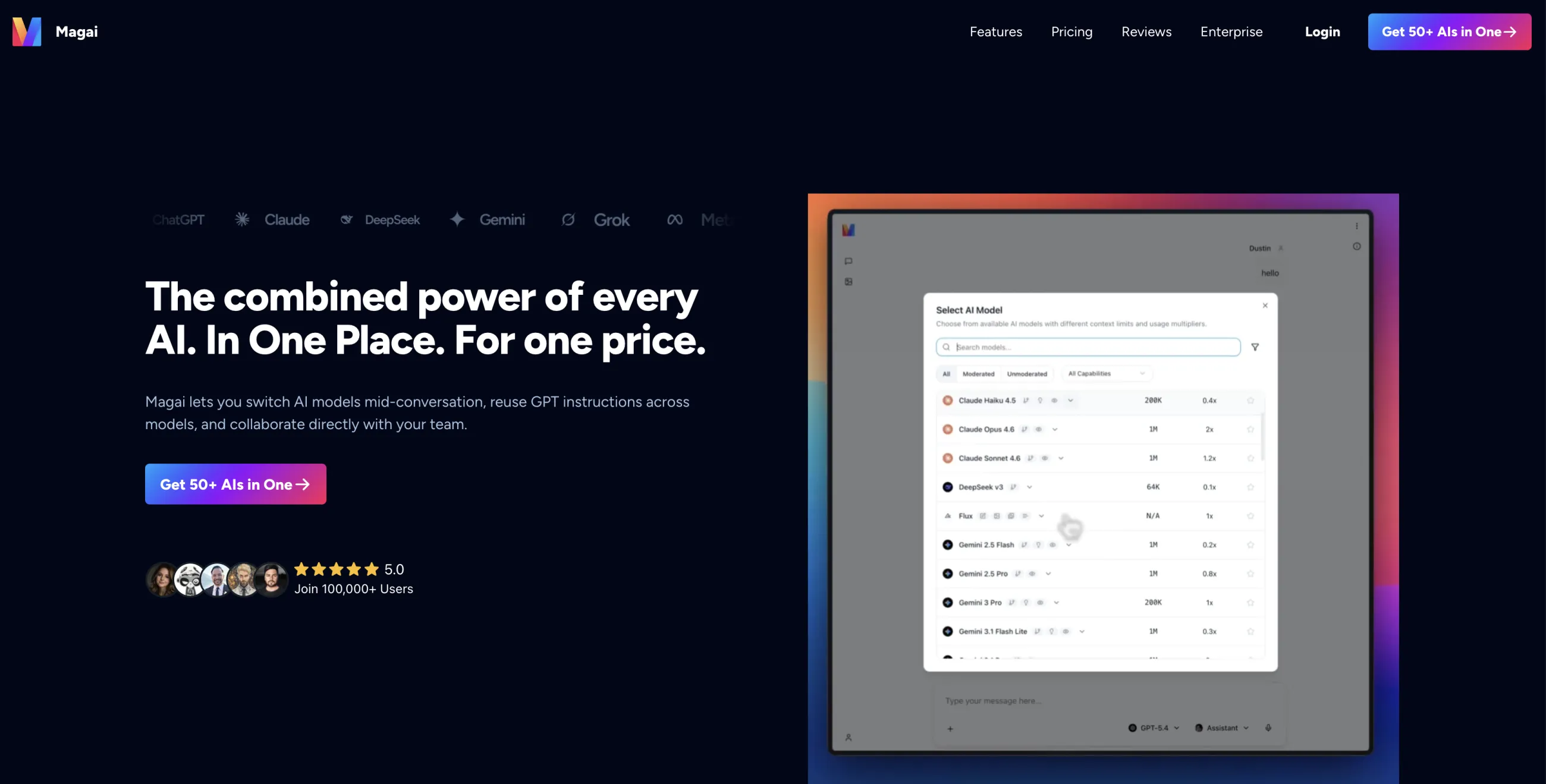 Magai multi-model platform for marketers