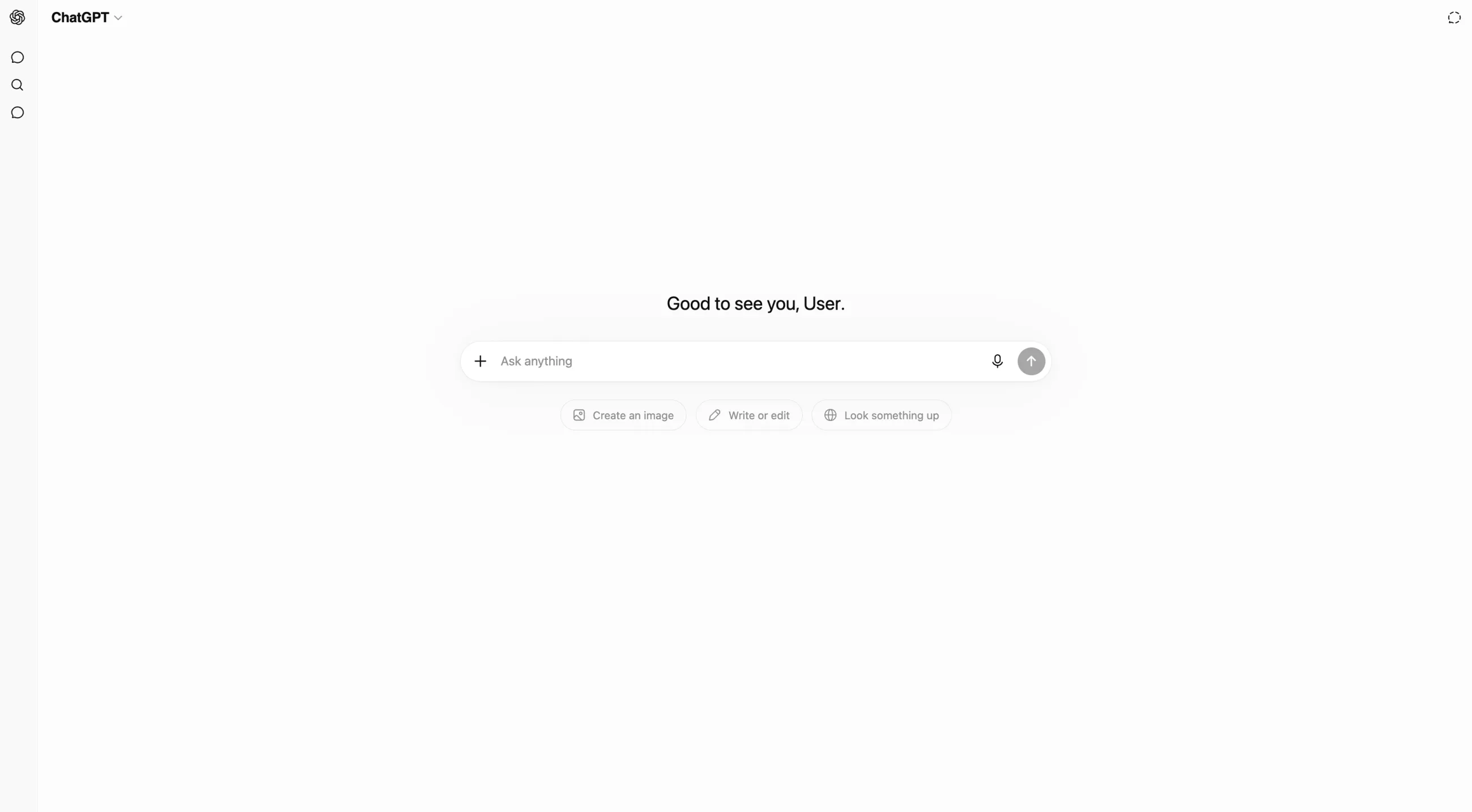 ChatGPT homepage