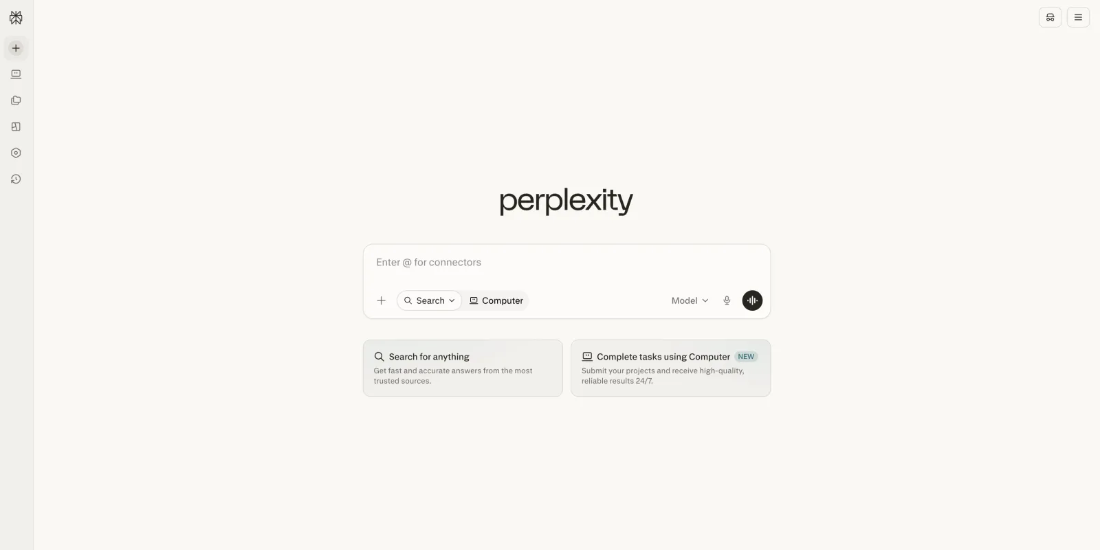 Perplexity AI research assistant