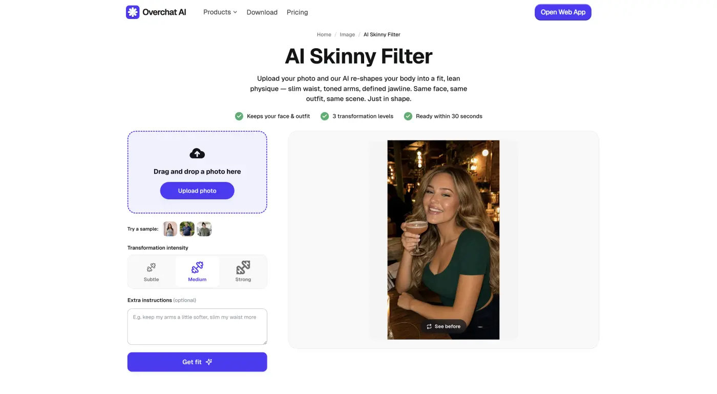 Overchat AI Skinny Filter