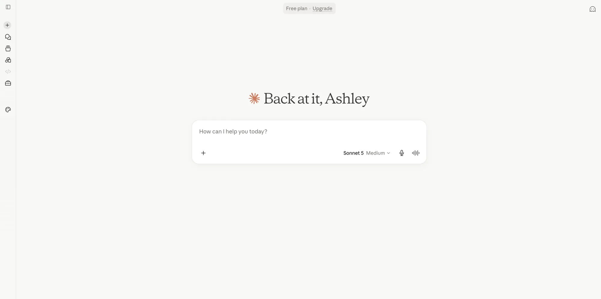 Claude chat interface