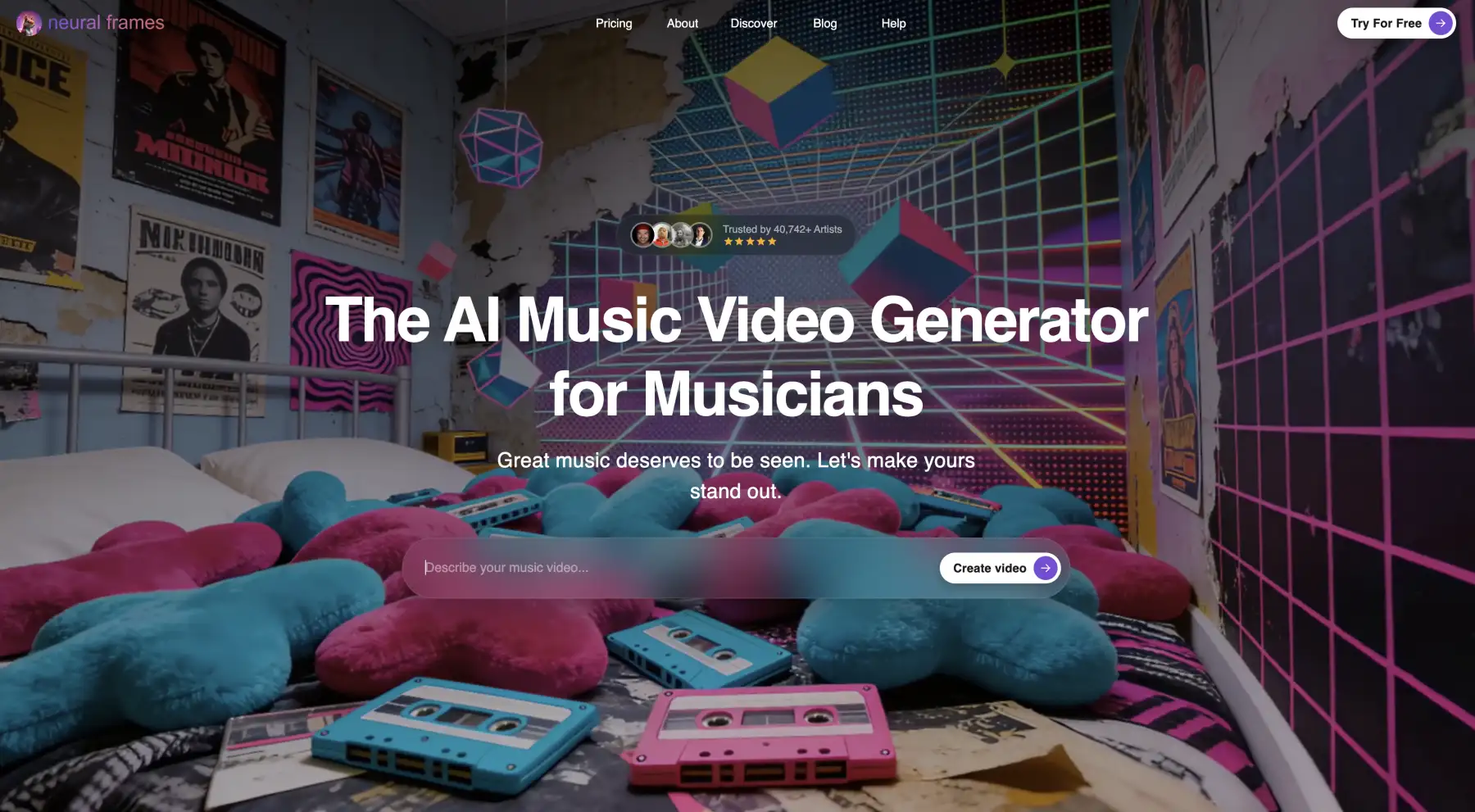 Neural Frames AI music video generator