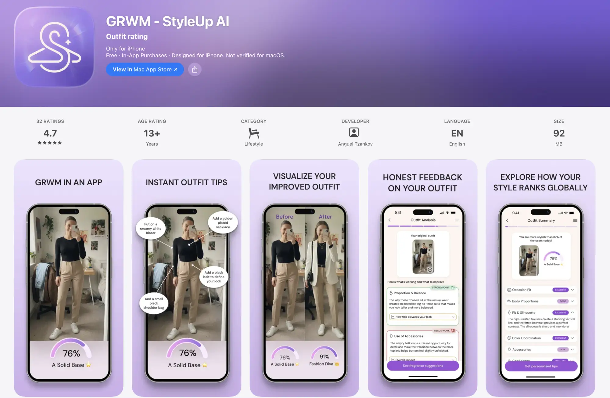 GRWM – StyleUp AI app on the App Store