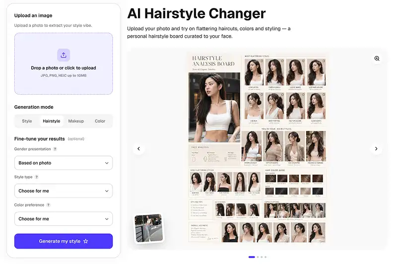AI Hairstyle Changer preview