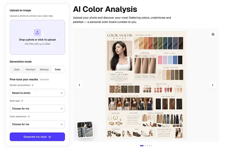 AI Color Analysis preview