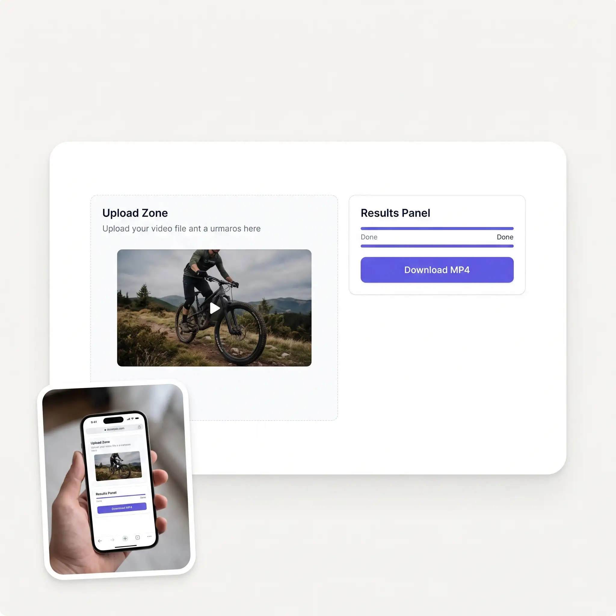 The watermark remover running in a browser and on a phone