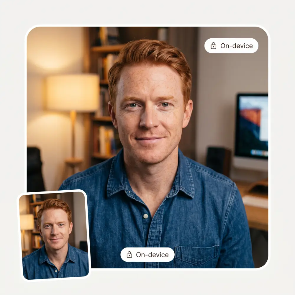 Your photo never leaves the browser