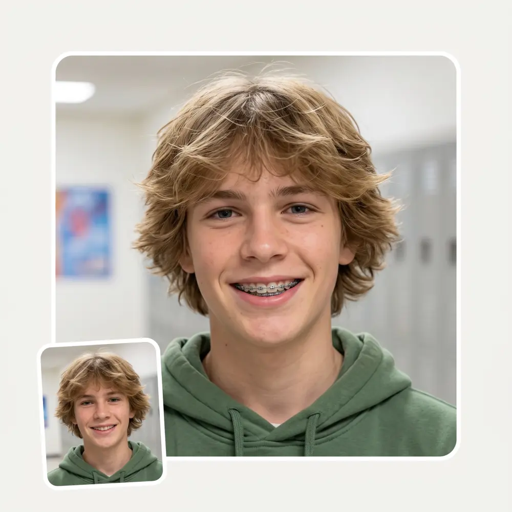 Realistic metal braces