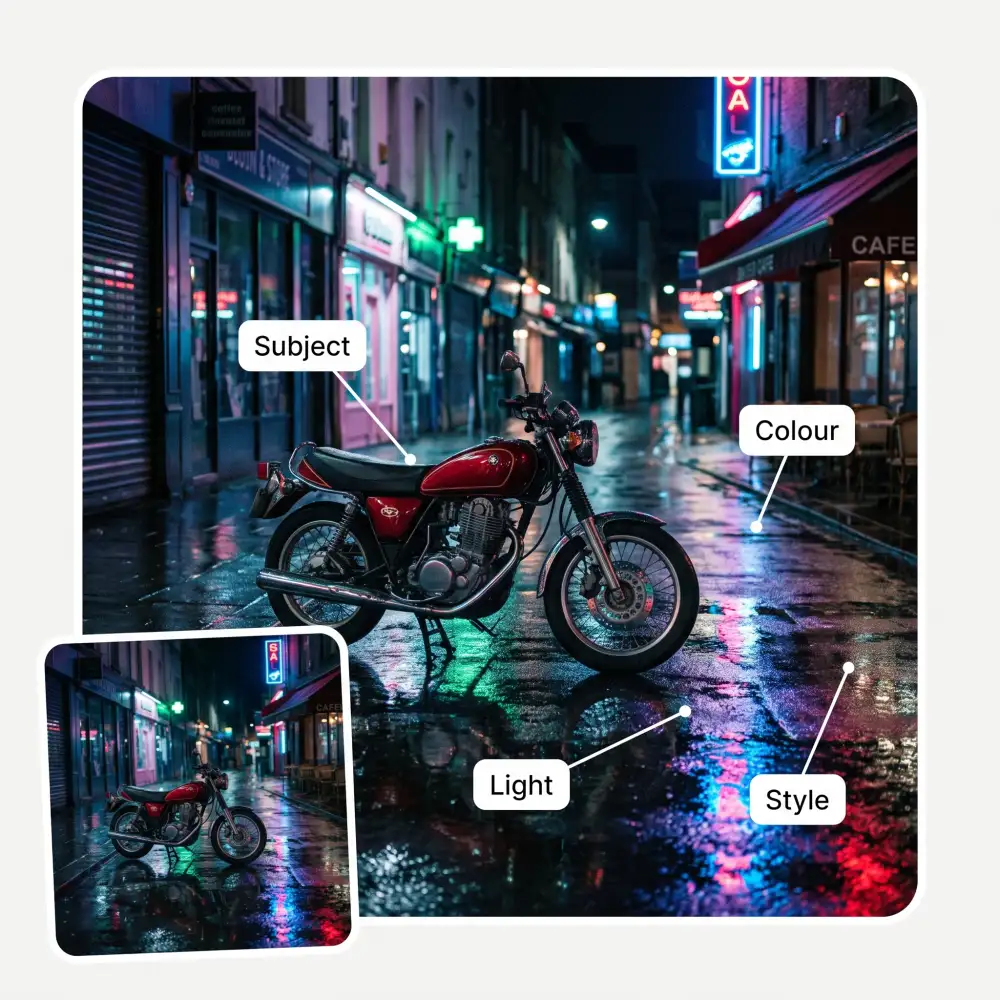 It reads what actually makes the image
