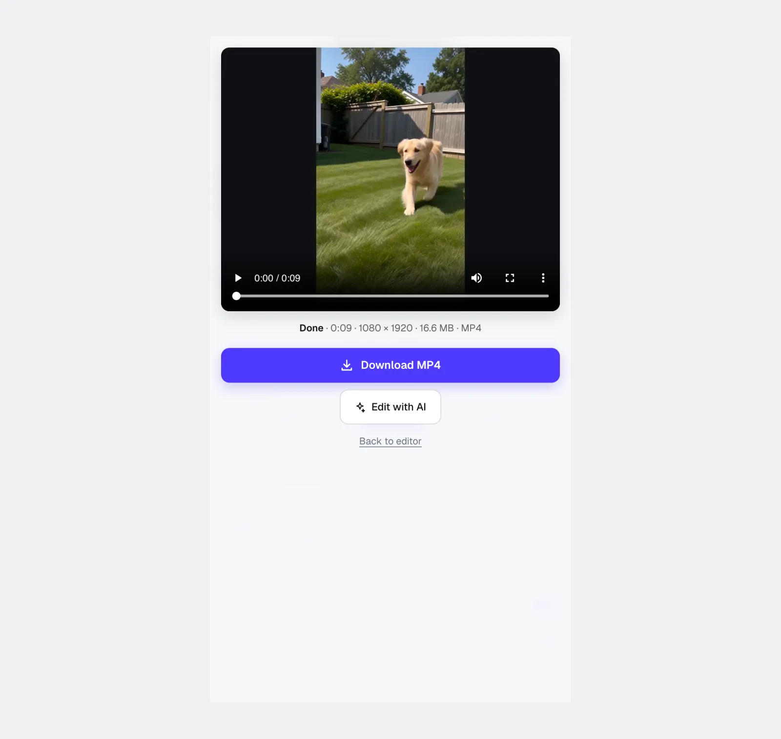 Download a merged MP4 from Overchat AI Video Combiner