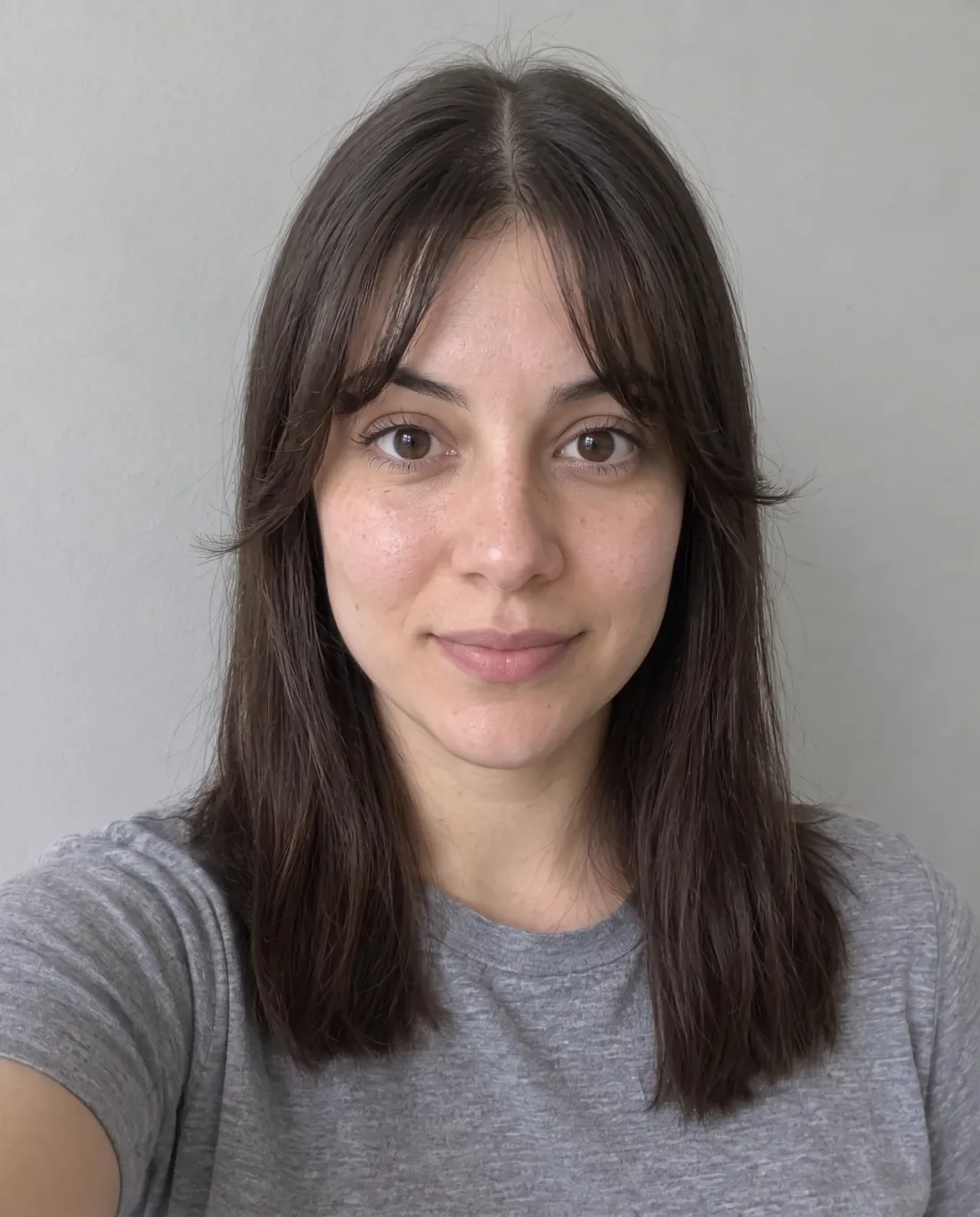 Franja cortina suave gerada no retrato de uma mulher