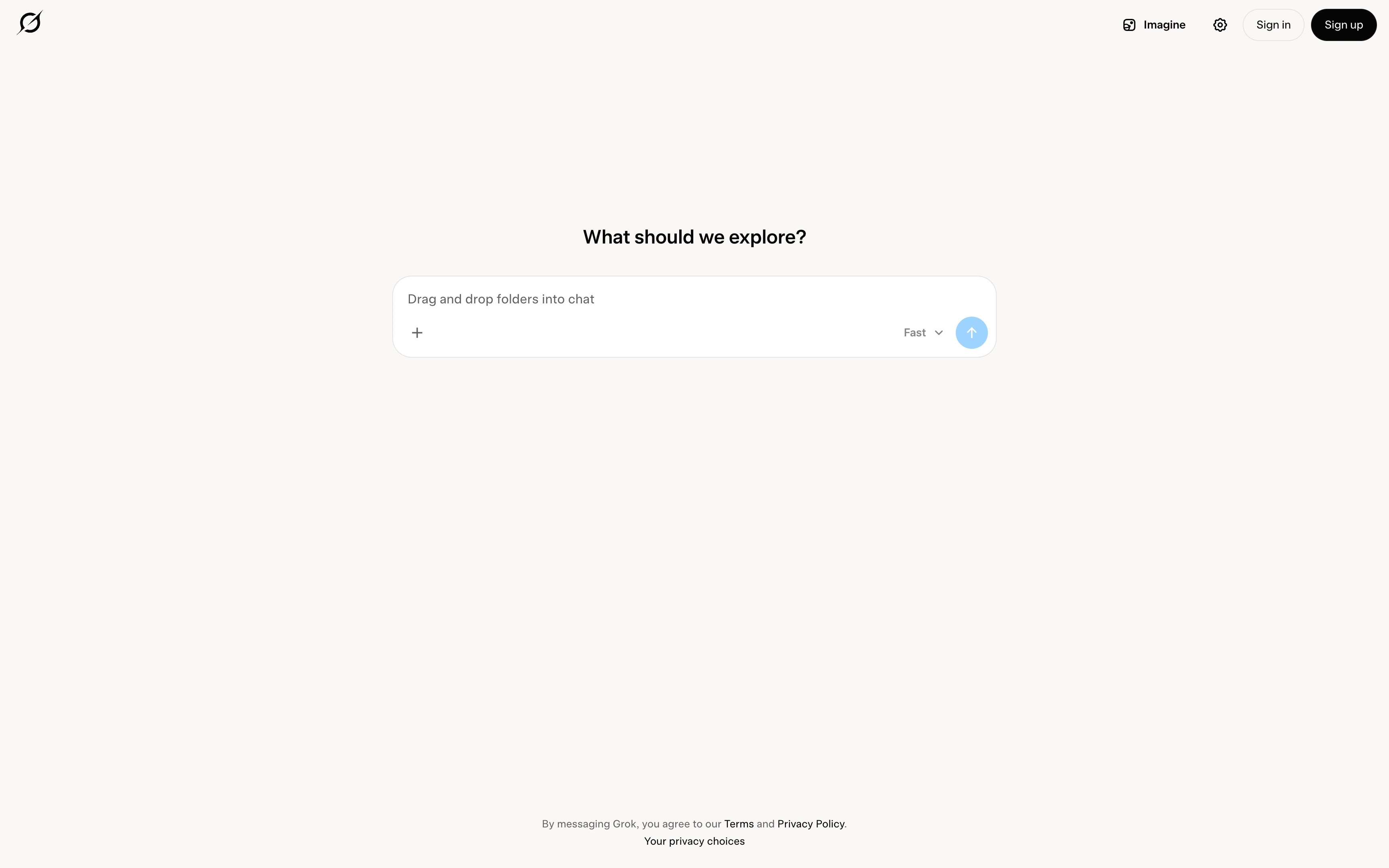 Interface do Grok
