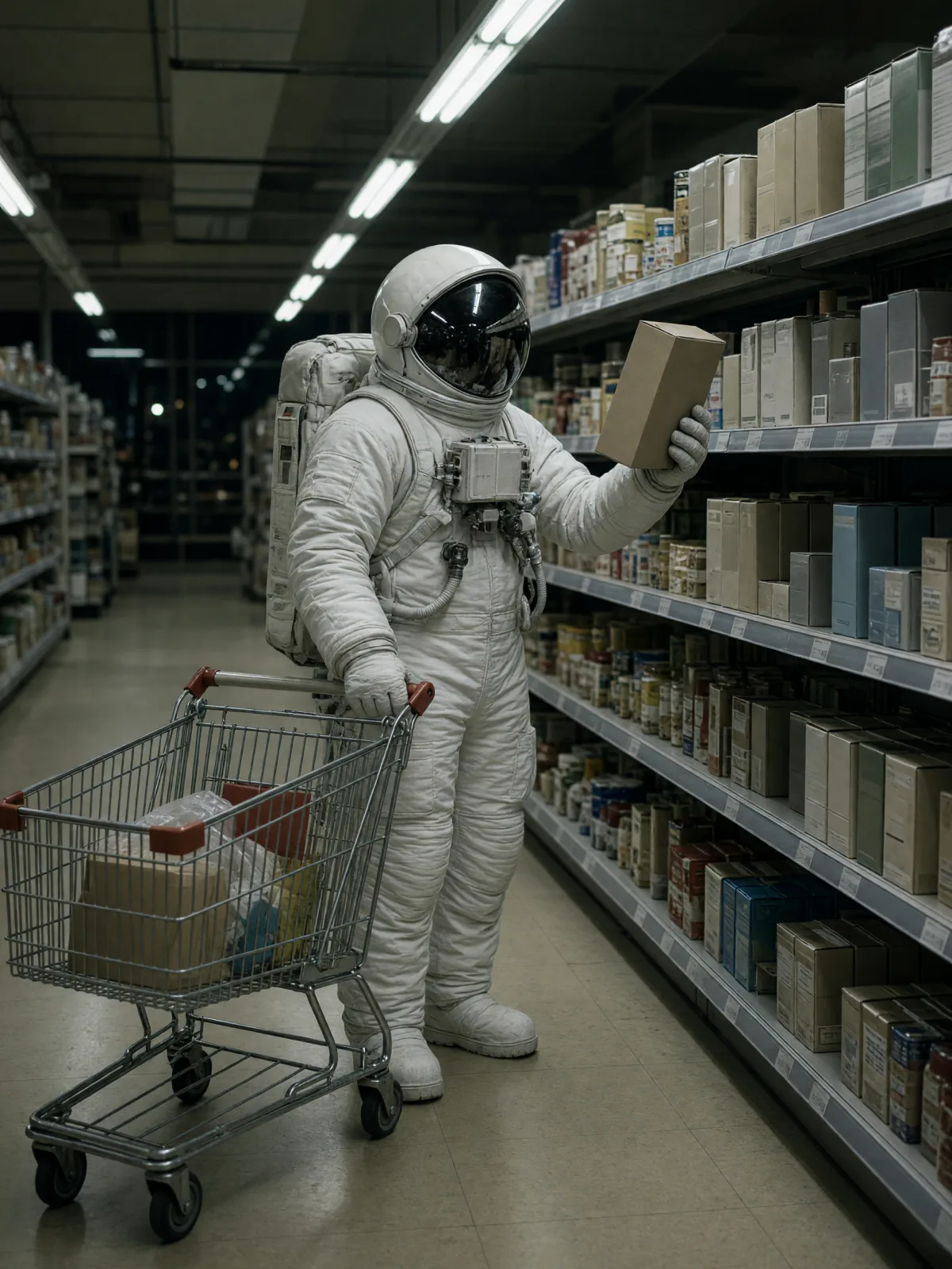 Result of the Astronaut in the supermarket prompt, made with Grok Imagine 2