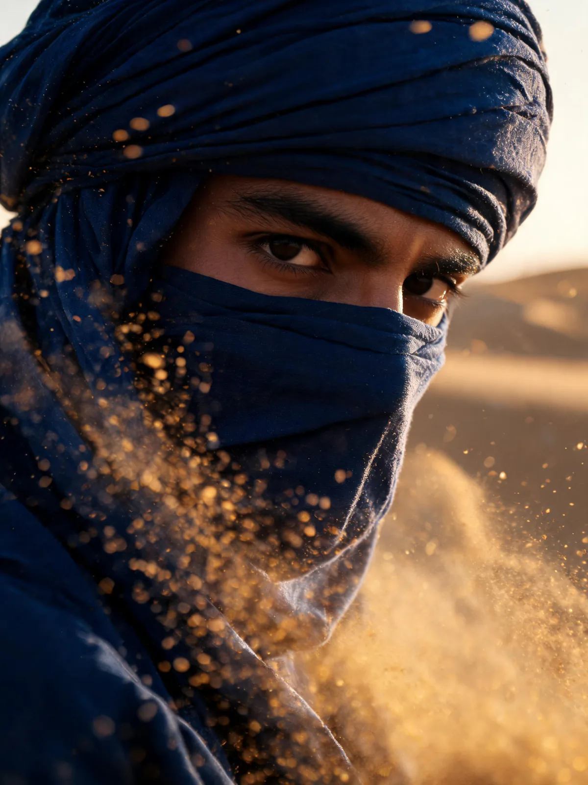 Result of the Indigo turban at sunset prompt, made with Seedream 5