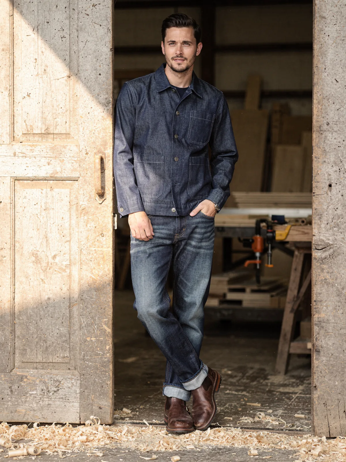 Result of the Denim workwear lookbook prompt, made with Flux 2 Max