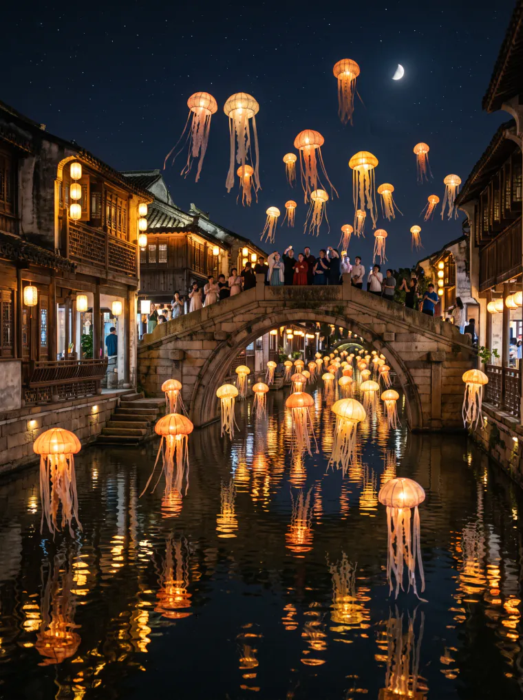 Lanterns like jellyfish