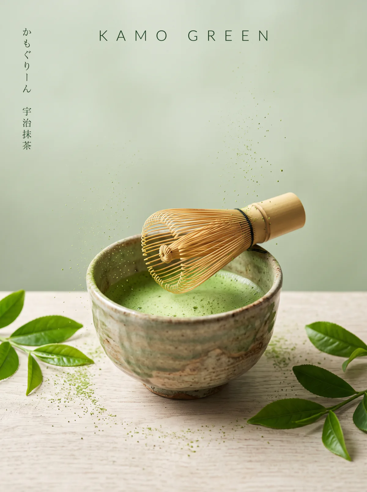 Result of the Matcha product ad prompt, made with Nano Banana 2