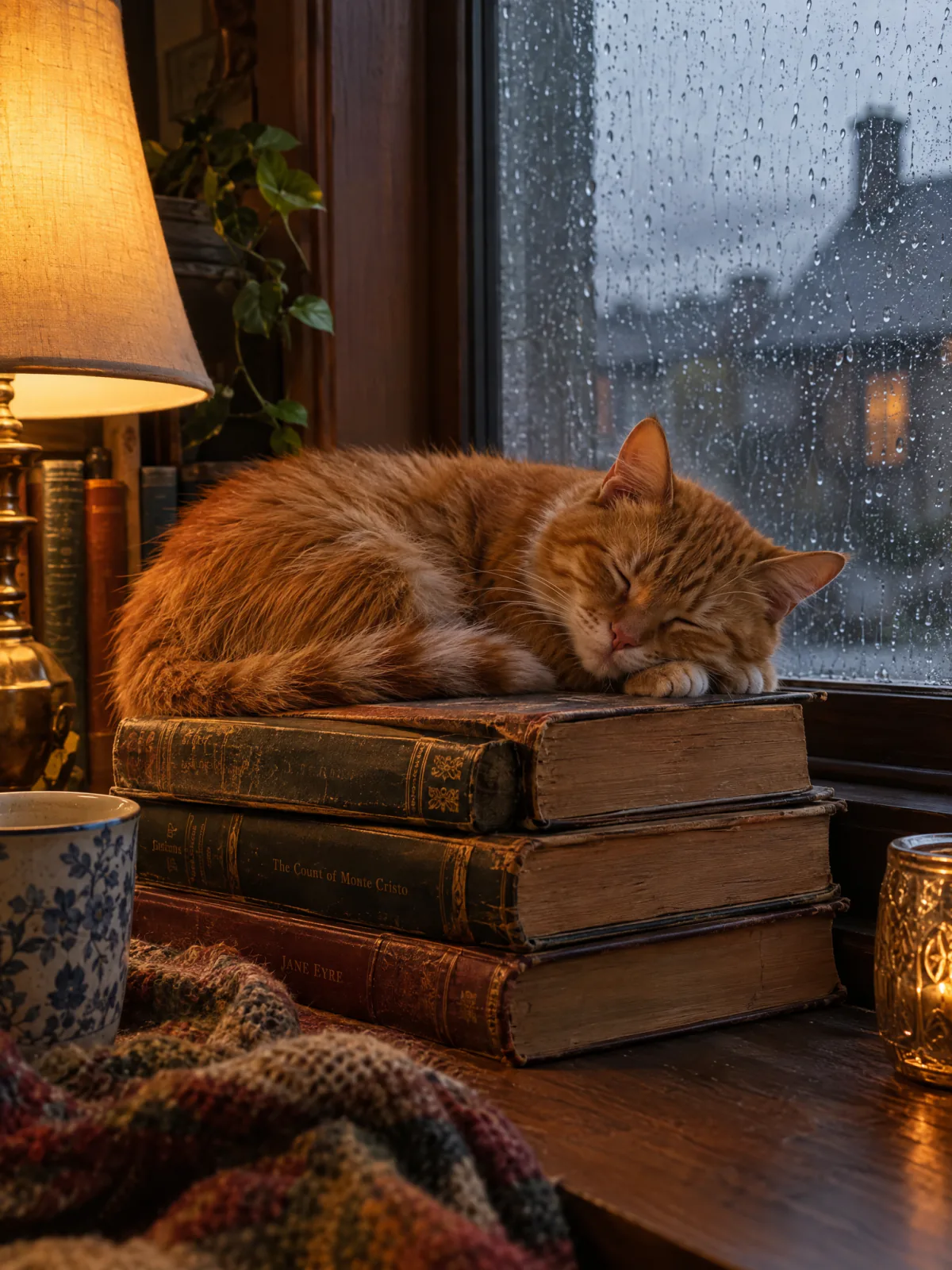Result of the Ginger cat on old books prompt, made with GPT Image 2.5