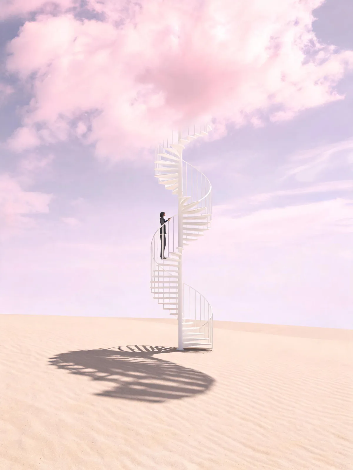 Result of the Staircase into the clouds prompt, made with Seedream 5