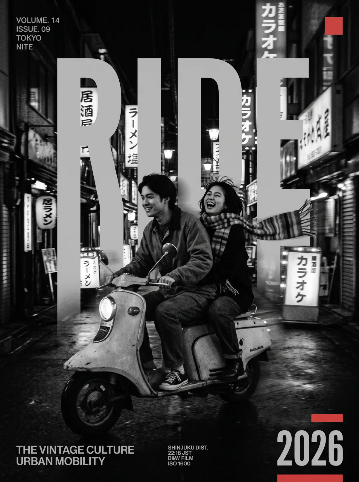 Result of the RIDE scooter poster prompt, made with Nano Banana 2
