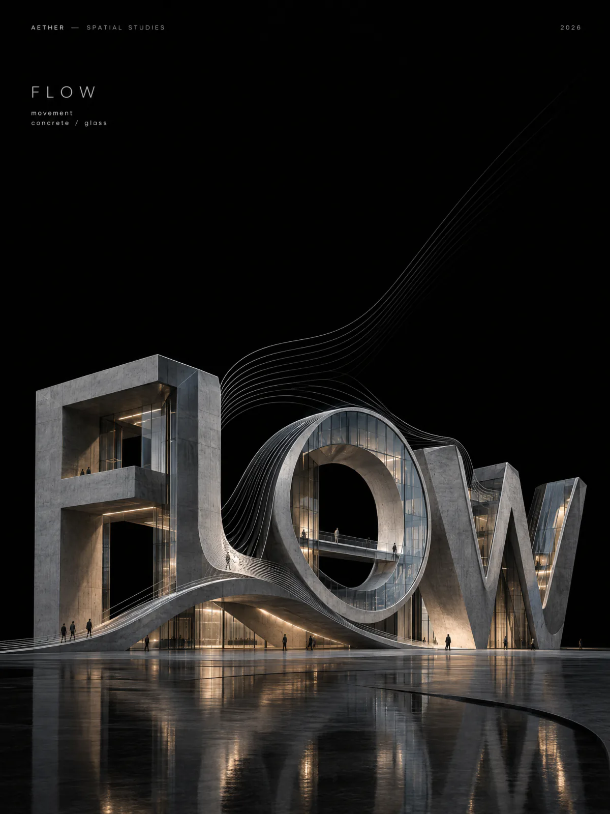 Result of the FLOW in concrete and glass prompt, made with GPT Image 2.5
