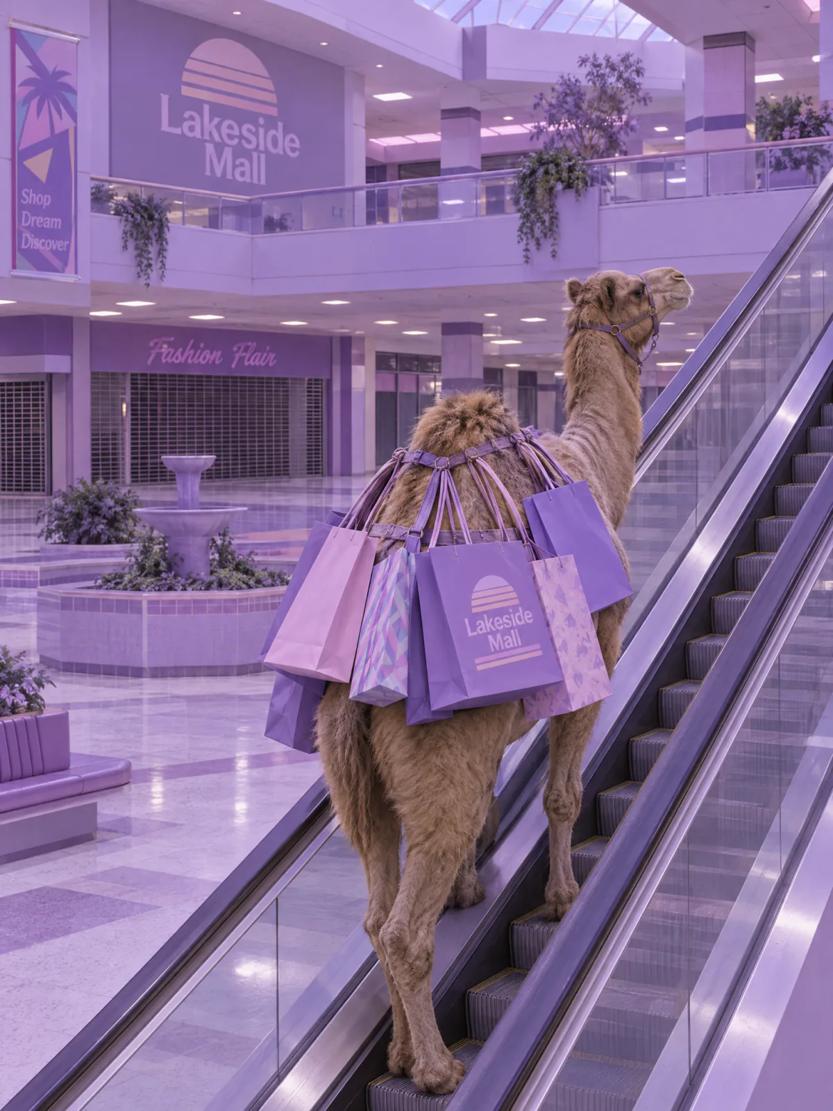 Result of the Camel on a mall escalator prompt, made with GPT Image 2.5