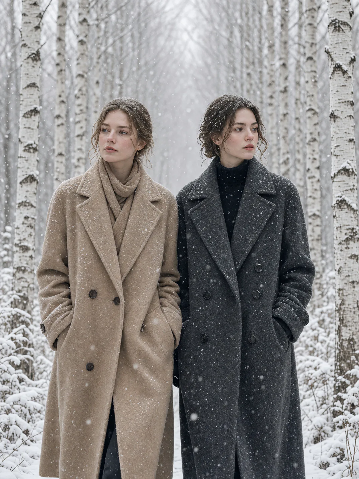 Result of the Wool coats in a snowy forest prompt, made with Grok Imagine 2