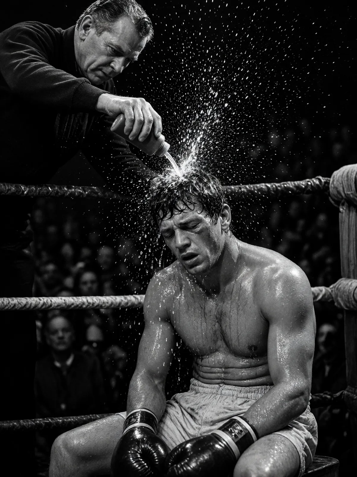 Result of the Boxer between rounds prompt, made with Grok Imagine 2