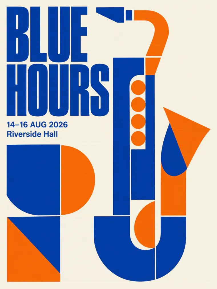 BLUE HOURS jazz poster