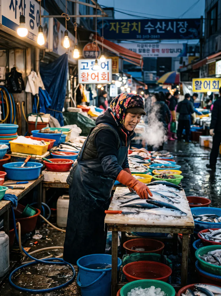 Morning fish market