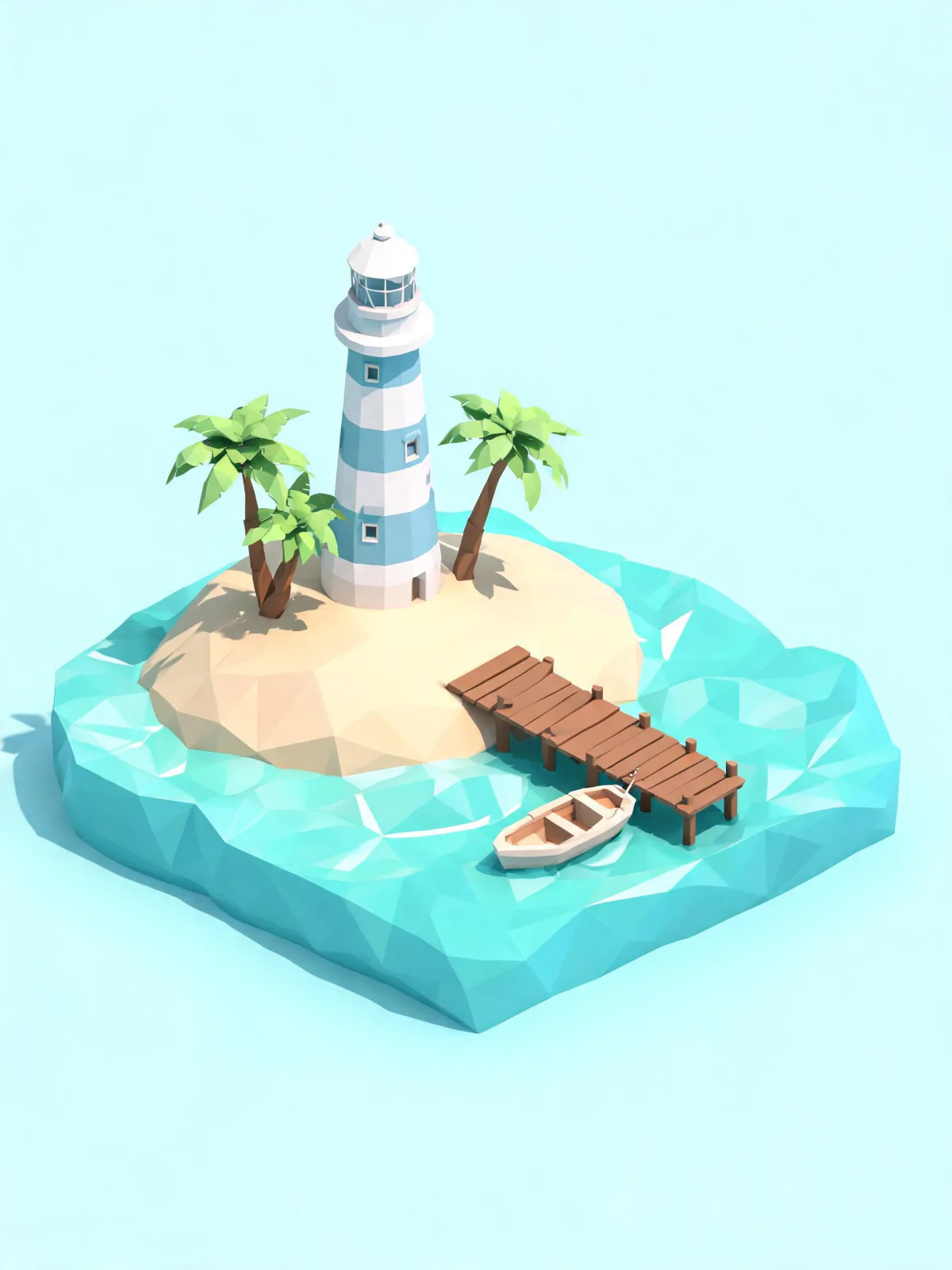 Result of the Low-poly island prompt, made with Seedream 5