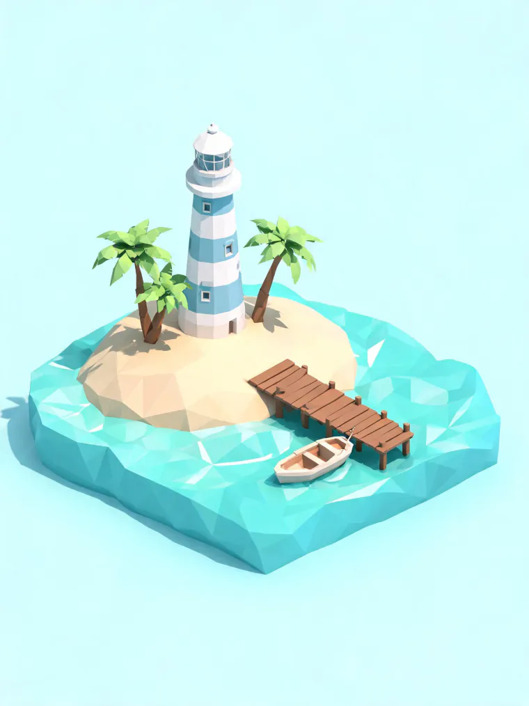Low-poly island