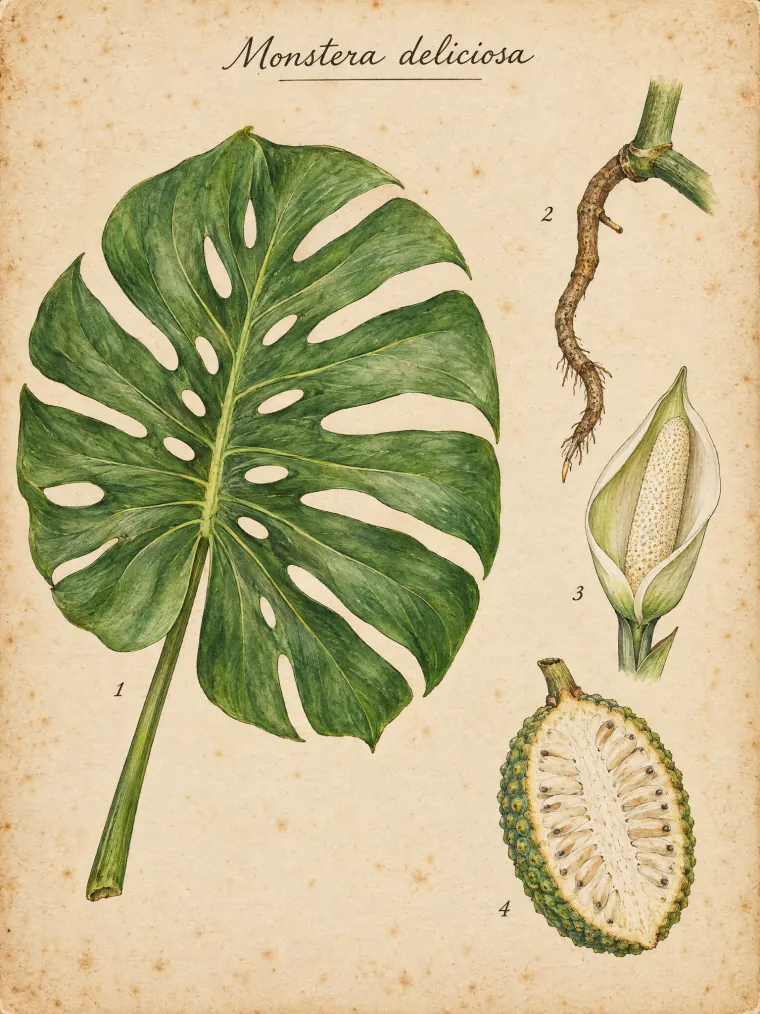 Monstera field guide page