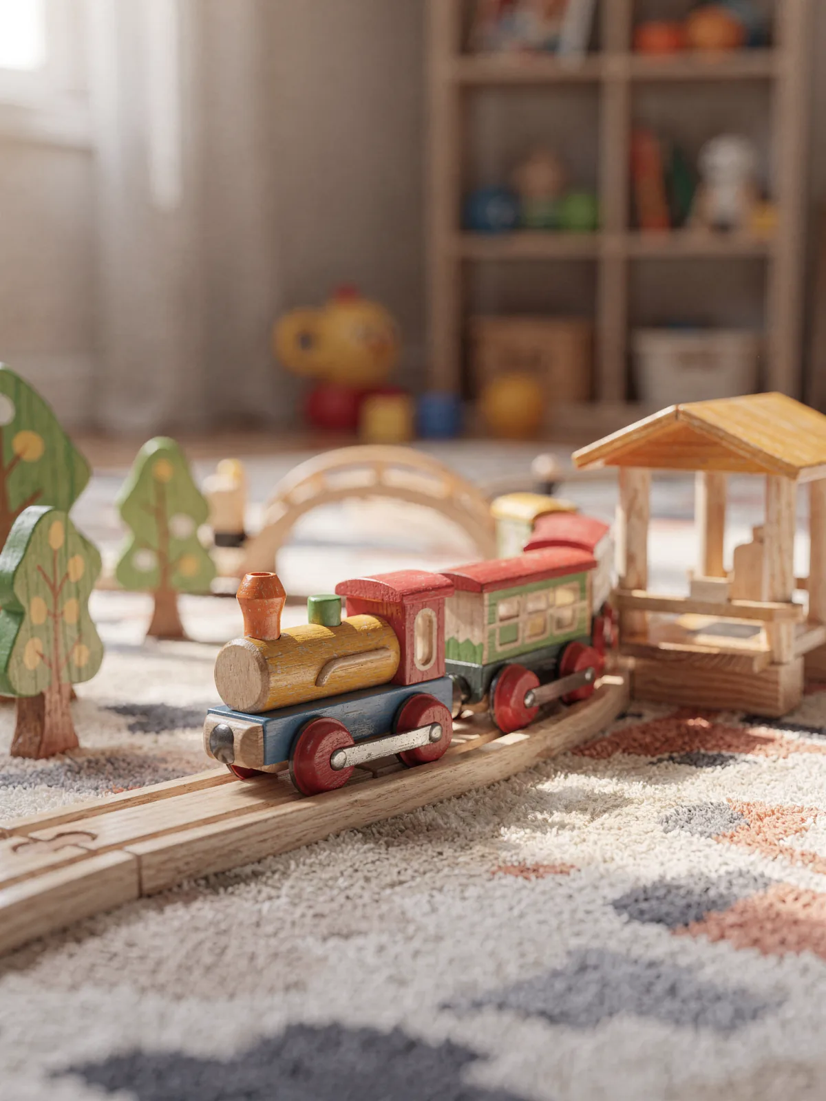 Result of the Wooden toy train set prompt, made with Flux 2 Max