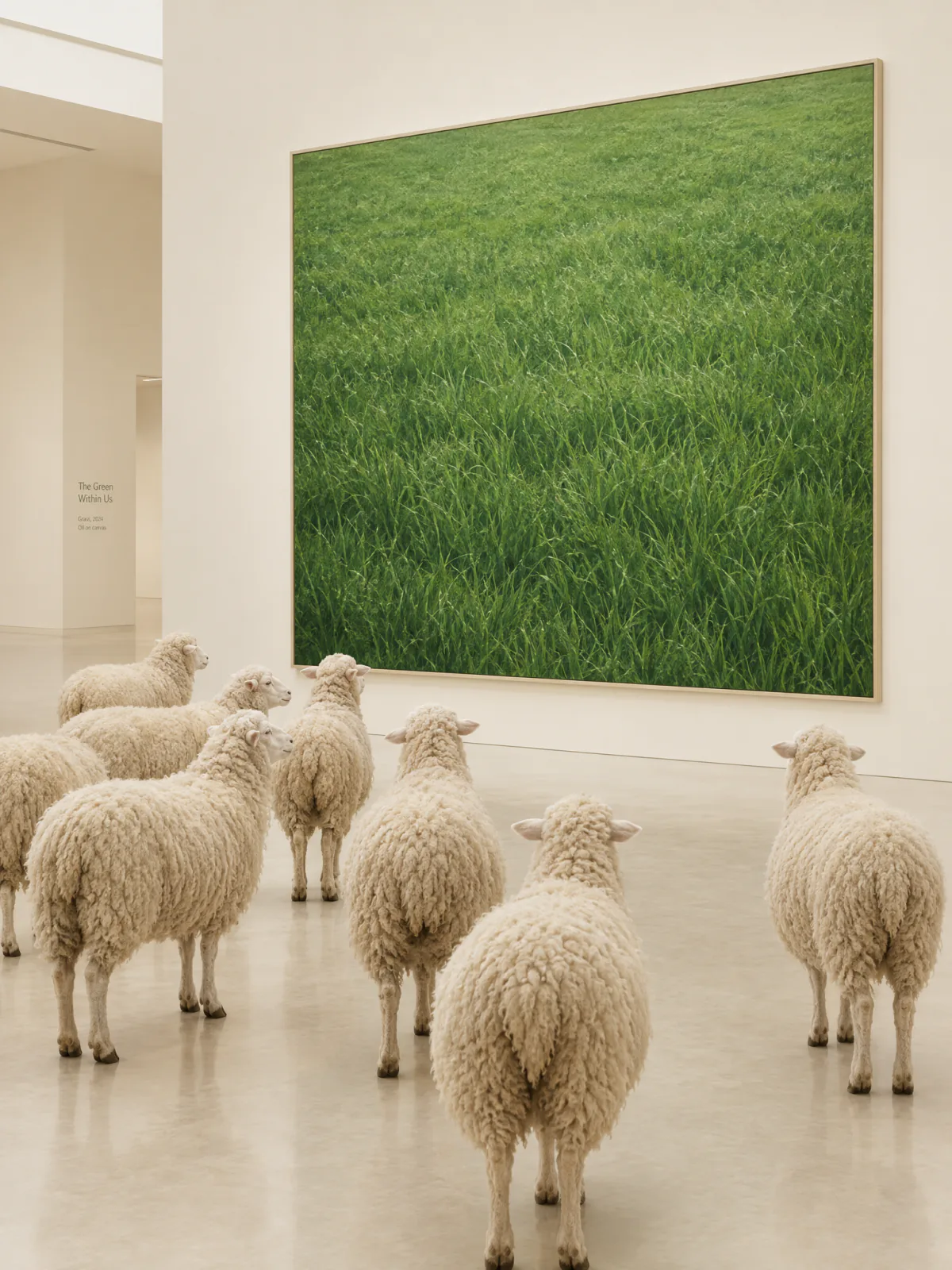 Result of the Sheep in the gallery prompt, made with GPT Image 2.5