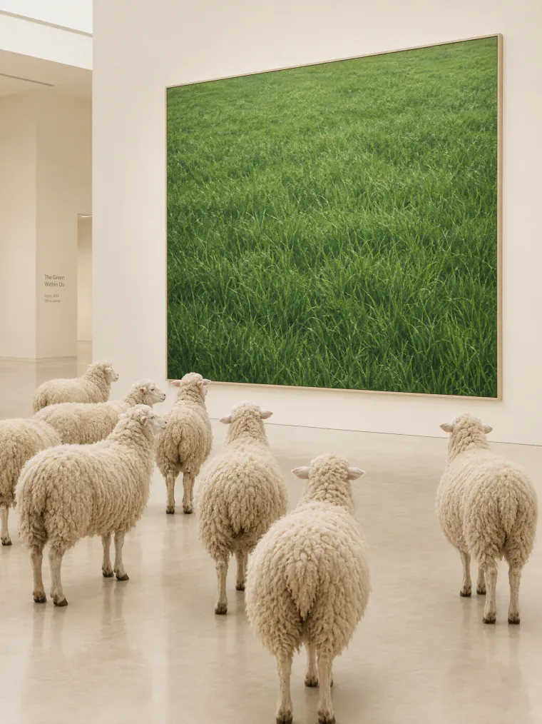 Sheep in the gallery