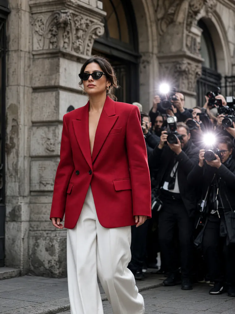 Street style outside the show
