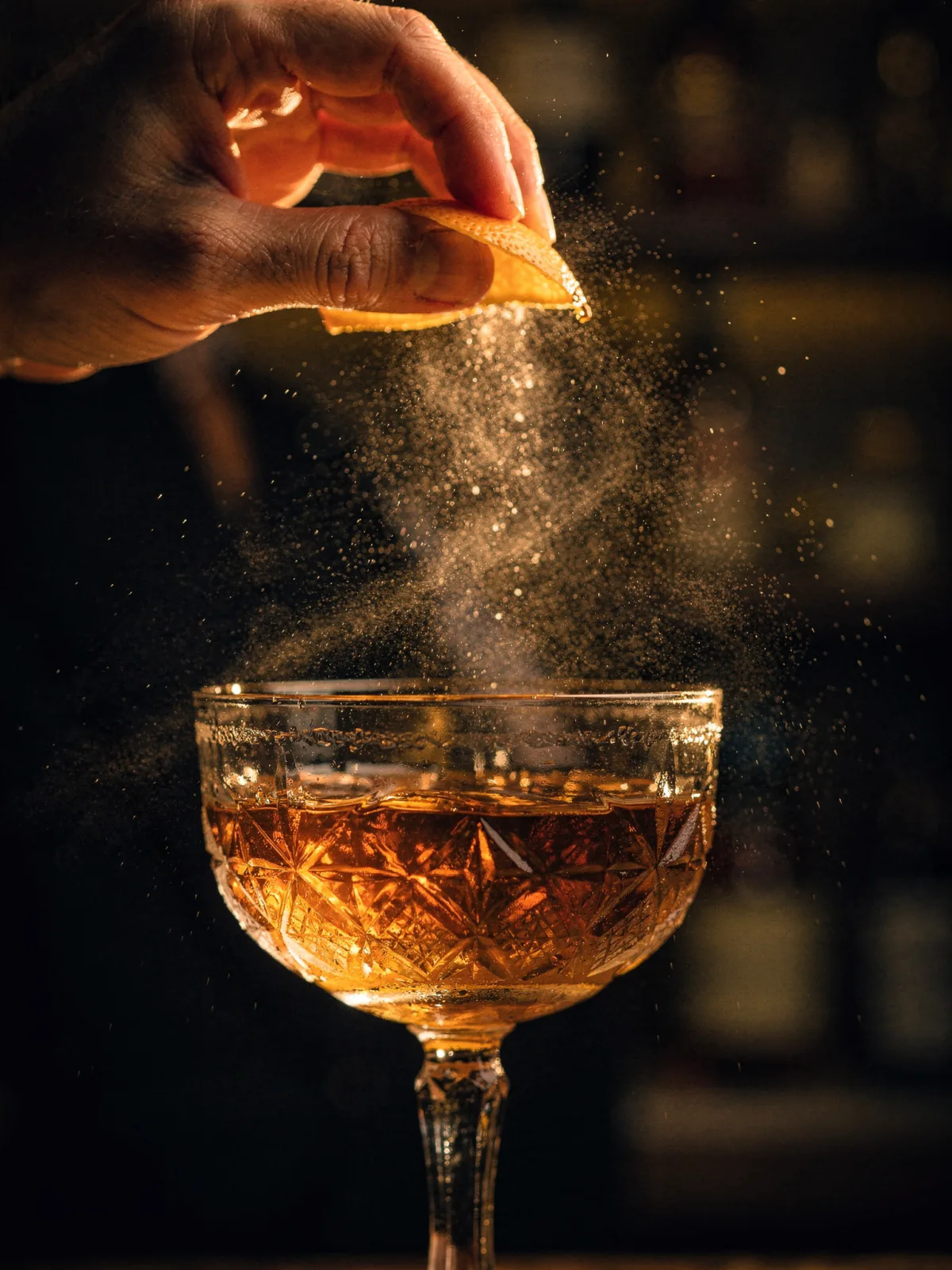 Result of the Orange twist over a cocktail prompt, made with Flux 2 Max